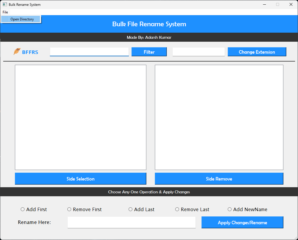 Bulk File Rename System